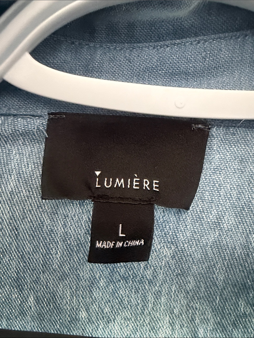 Lumiere Blue Denim Midi Dress Shirt - Picture 4 of 8